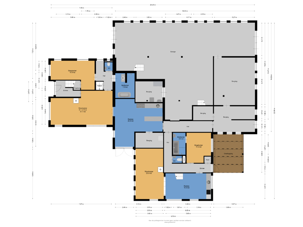 View floorplan of Begane Grond of Trekkenweg 15