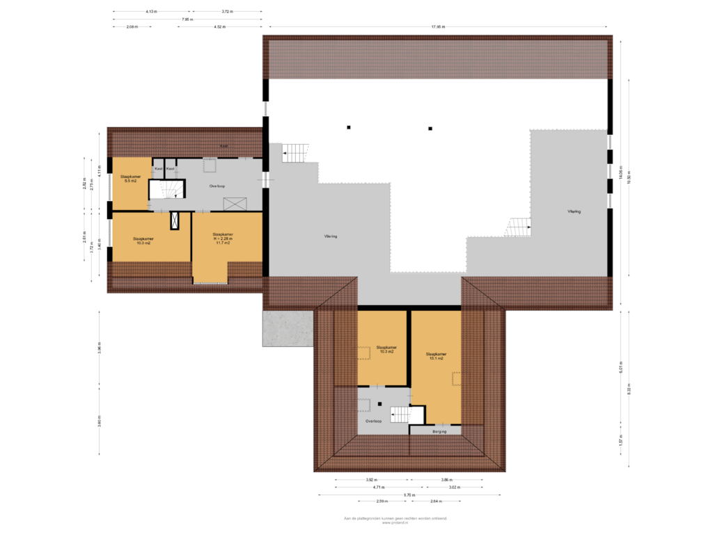 View floorplan of 1e Verdieping of Trekkenweg 15