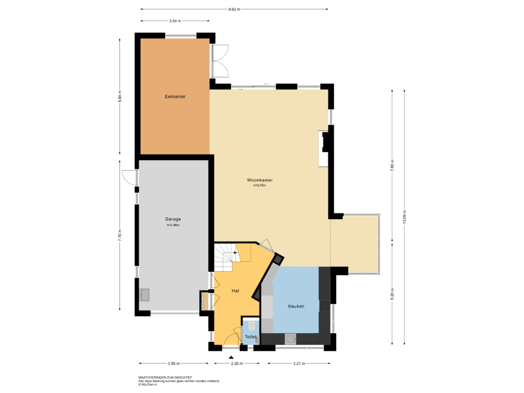 Bekijk plattegrond van BEGANE GROND van Ooievaar 7