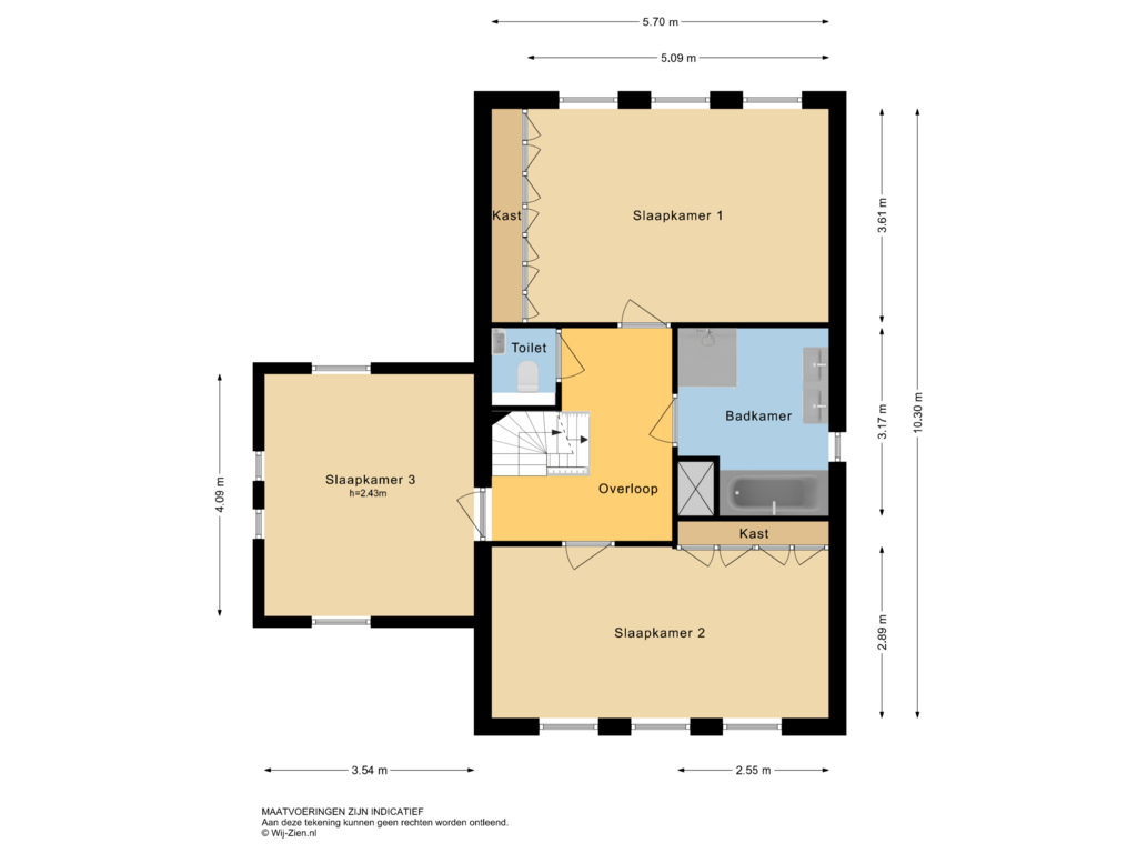 Bekijk plattegrond van EERSTE VERDIEPING van Ooievaar 7