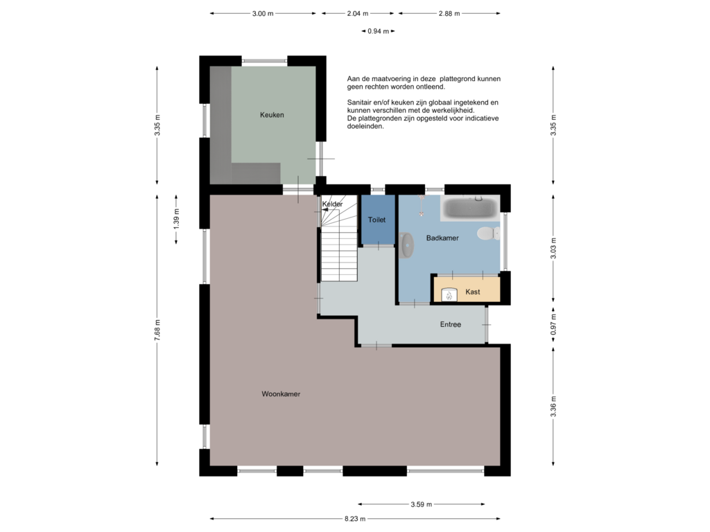 View floorplan of Begane grond of Christiaan de Vrieslaan 32