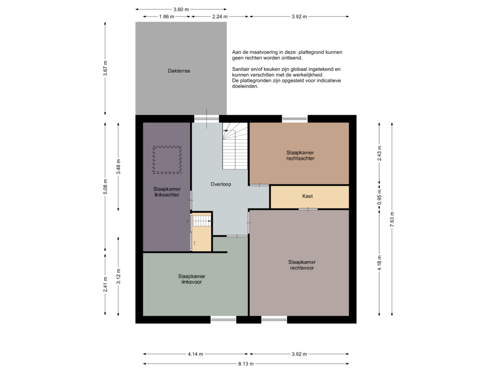 View floorplan of Eerste verdieping of Christiaan de Vrieslaan 32