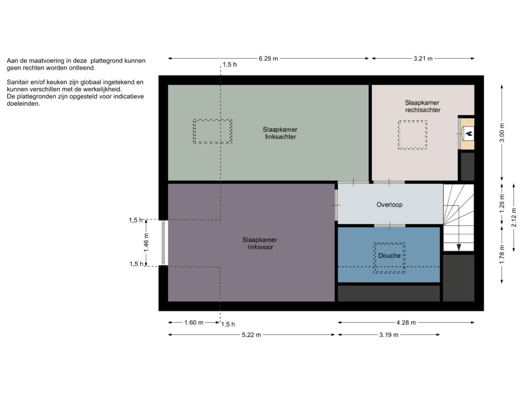 View floorplan of Eerste verdieping of Heul 15