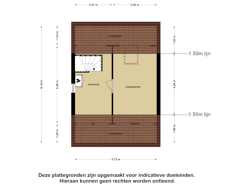 Bekijk plattegrond van Tweede Verdieping van A.J. Rennenstraat 20