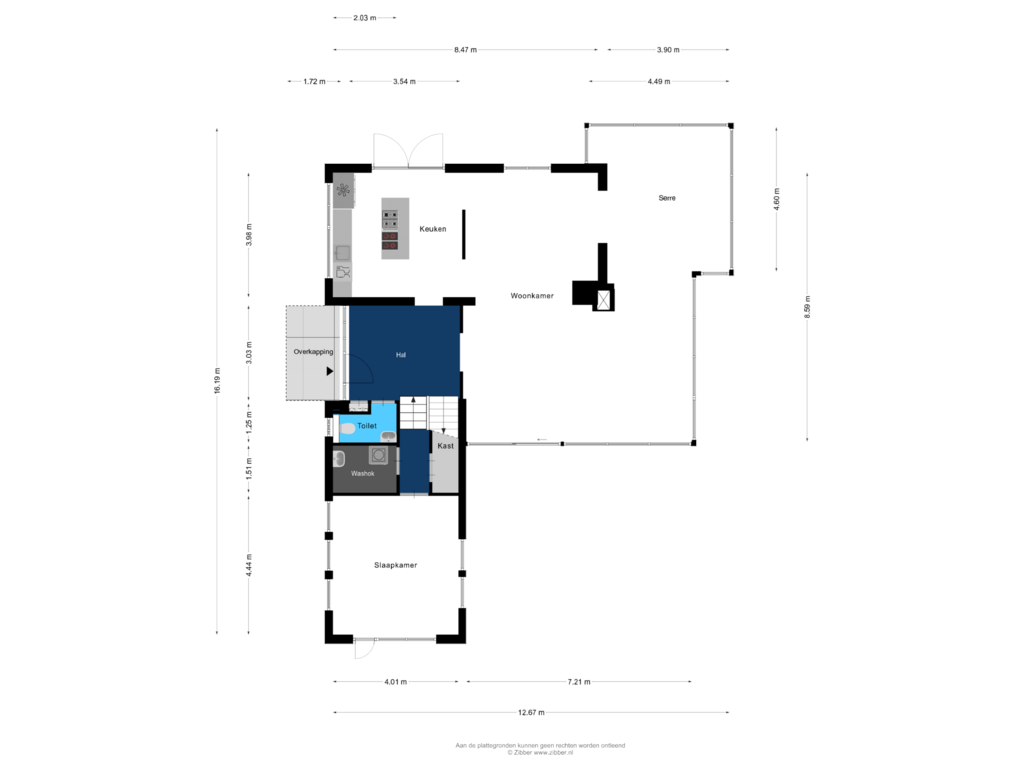 Bekijk plattegrond van Begane grond van Komlaan 5