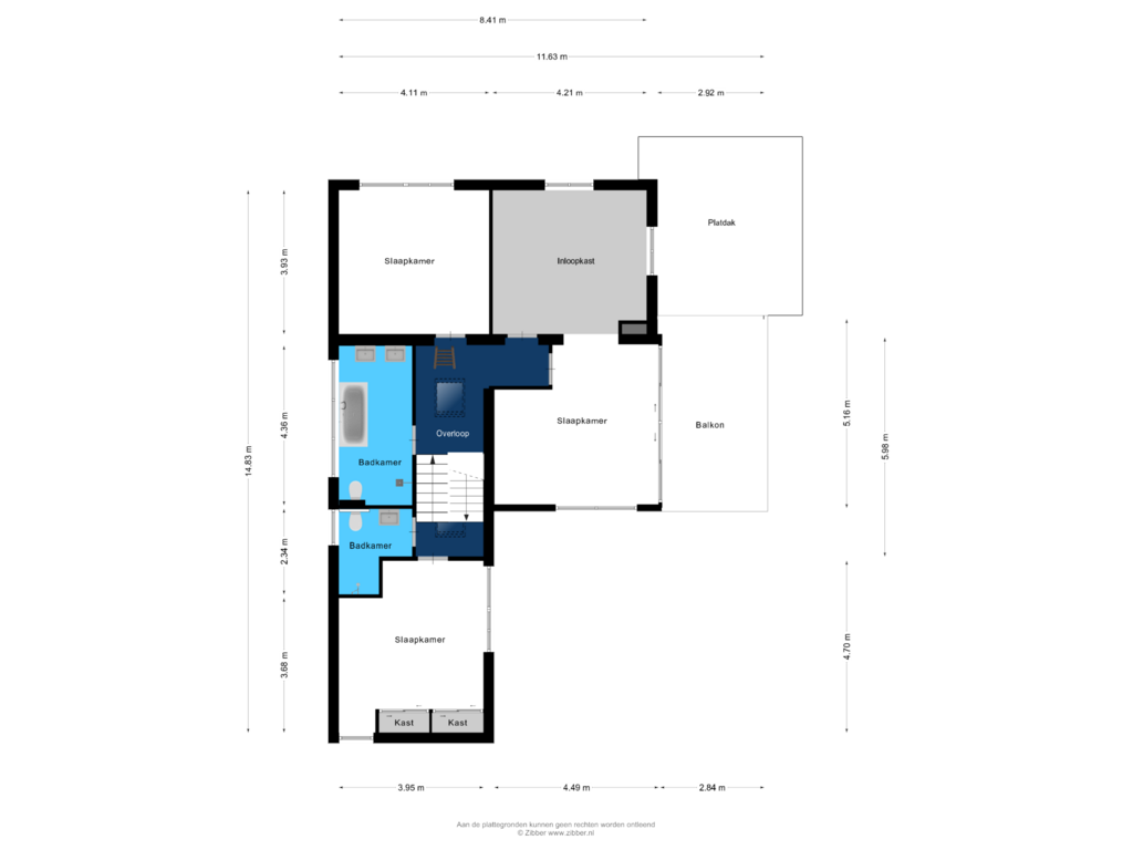 Bekijk plattegrond van Eerste verdieping van Komlaan 5