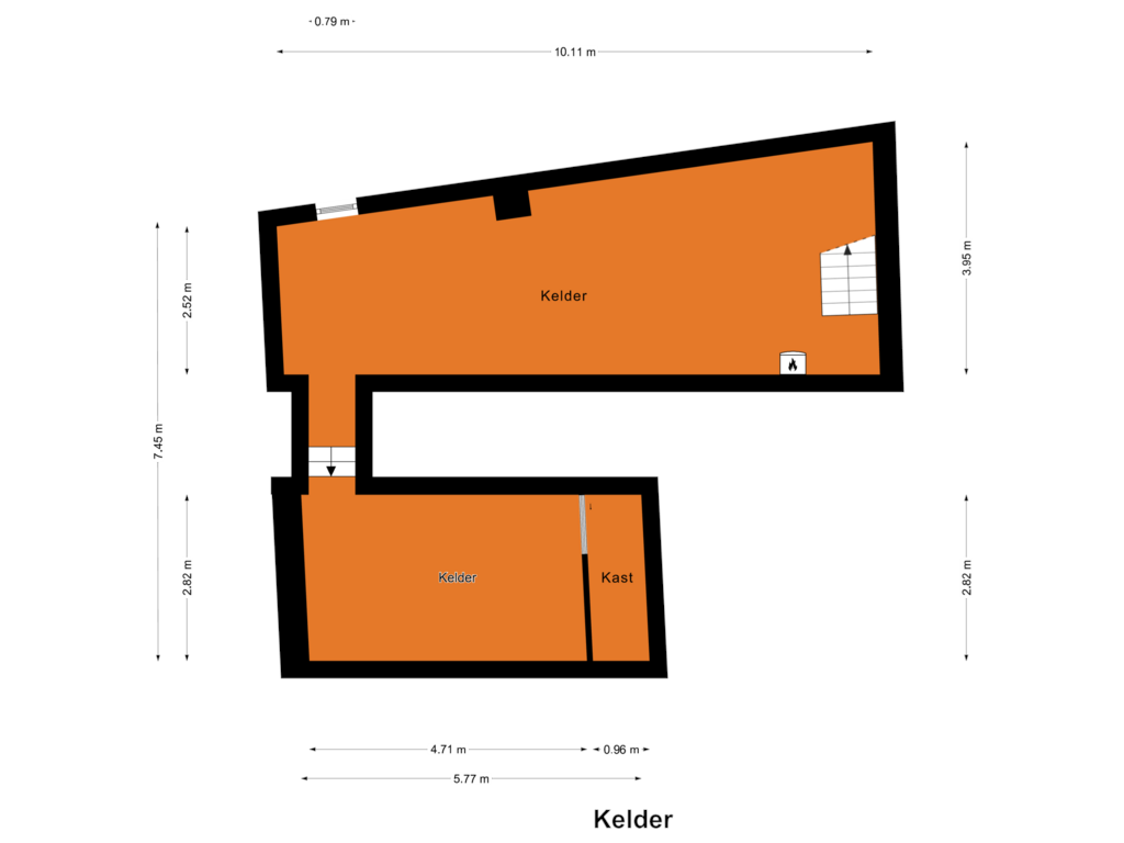 Bekijk plattegrond van Kelder van Emmasingel 71