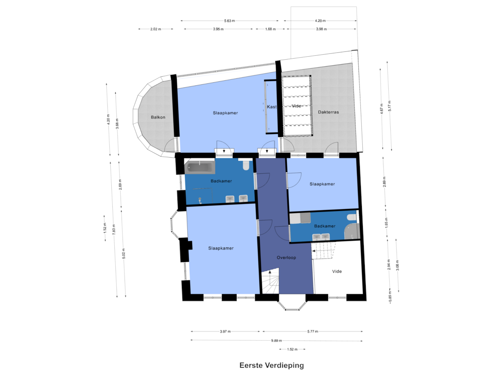 Bekijk plattegrond van Eerste Verdieping van Emmasingel 71