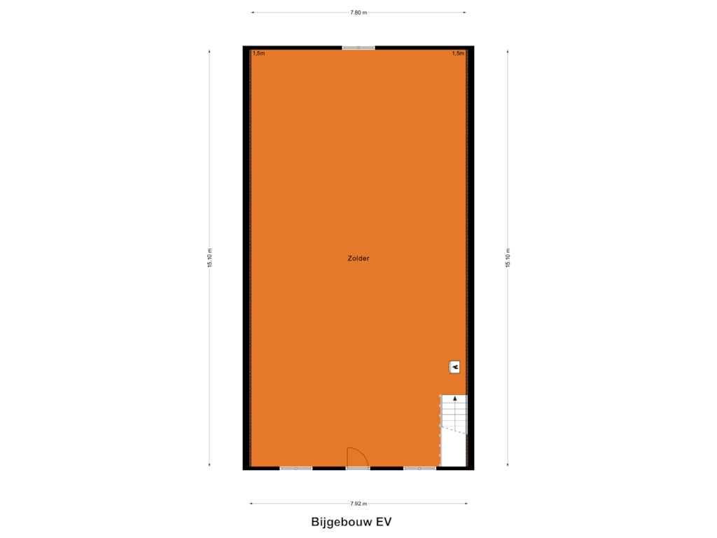 Bekijk plattegrond van Bijgebouw EV van Emmasingel 71