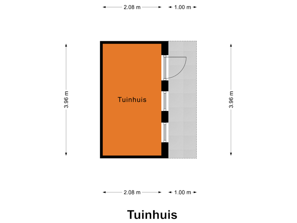 Bekijk plattegrond van Tuinhuis van Emmasingel 71