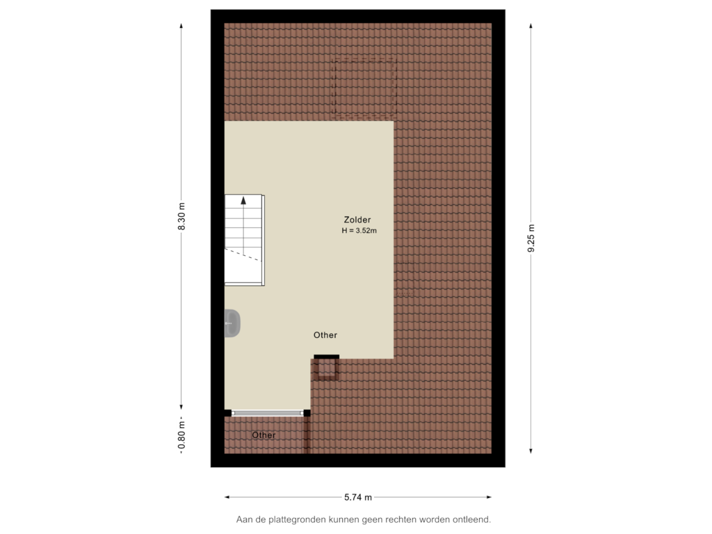 Bekijk plattegrond van Tweede verdieping van Veldkampstraat 28