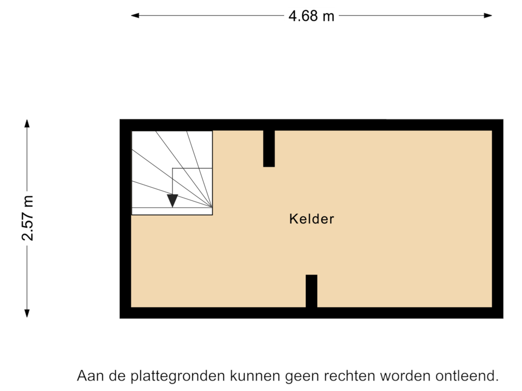 Bekijk plattegrond van Kelder van Veldkampstraat 28