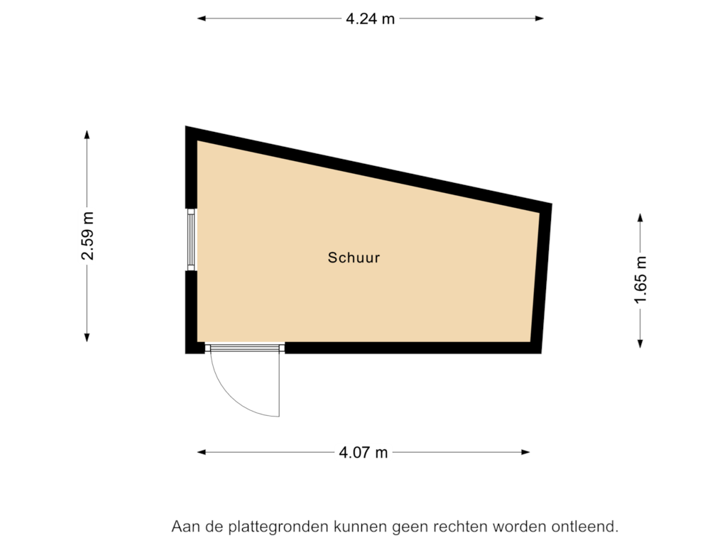 Bekijk plattegrond van Schuur van Veldkampstraat 28