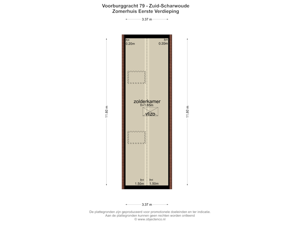 Bekijk plattegrond van ZOMERHUIS 2 van Voorburggracht 79