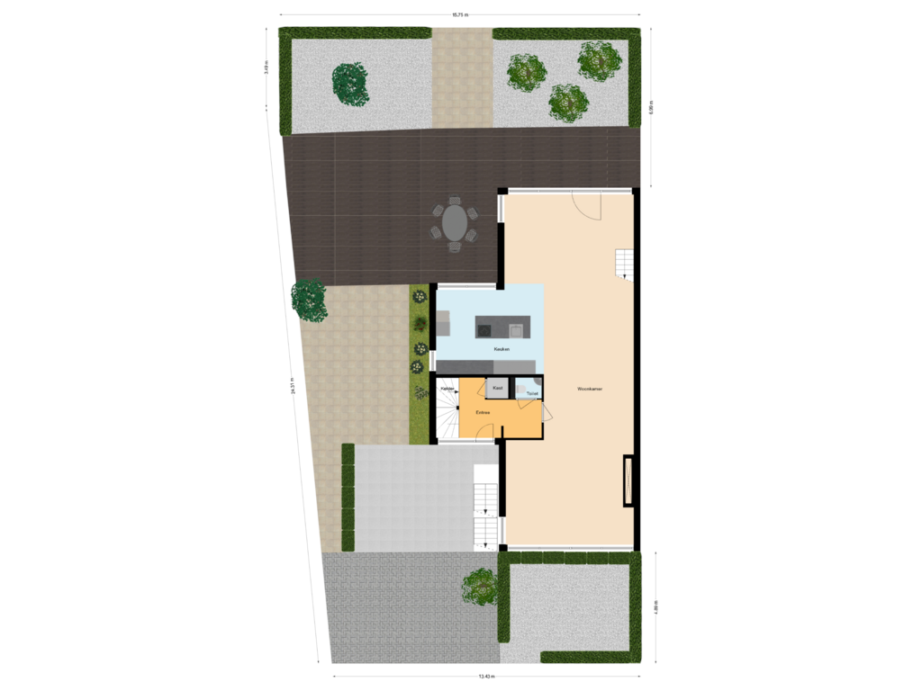 Bekijk plattegrond van Situatie van Hofvliet 109