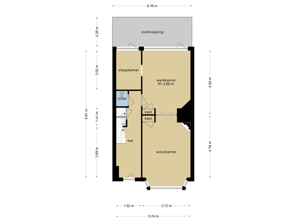 Bekijk plattegrond van Begane grond van West-Sidelinge 100