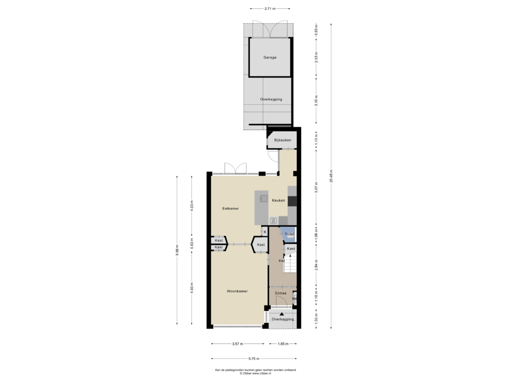 Bekijk plattegrond van Begane grond van Purmersteenweg 40