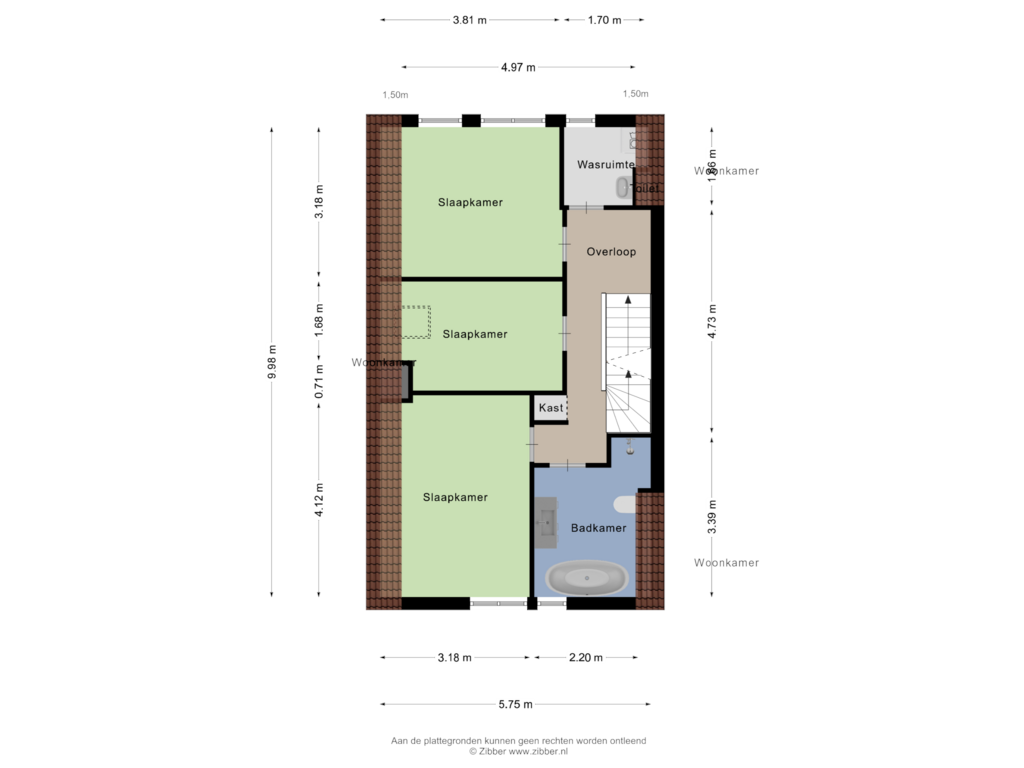 Bekijk plattegrond van Eerste Verdieping van Purmersteenweg 40