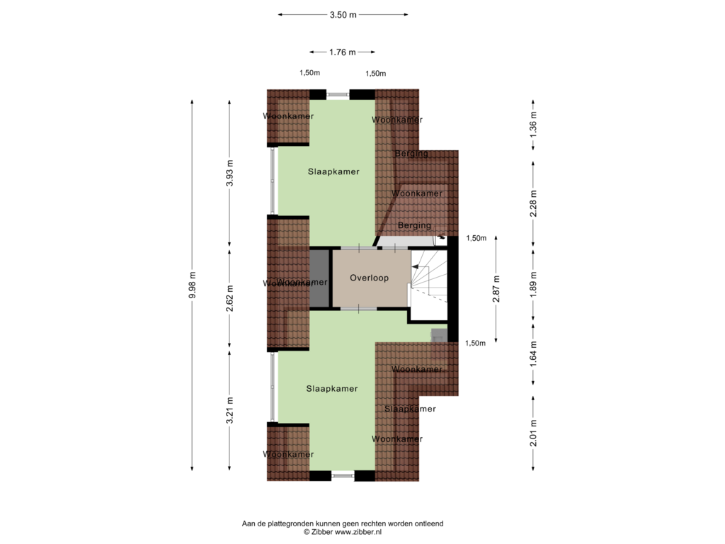 Bekijk plattegrond van Tweede verdieping van Purmersteenweg 40