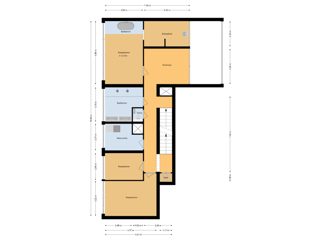 Bekijk plattegrond van Eerste verdieping van Zilverparkkade 53