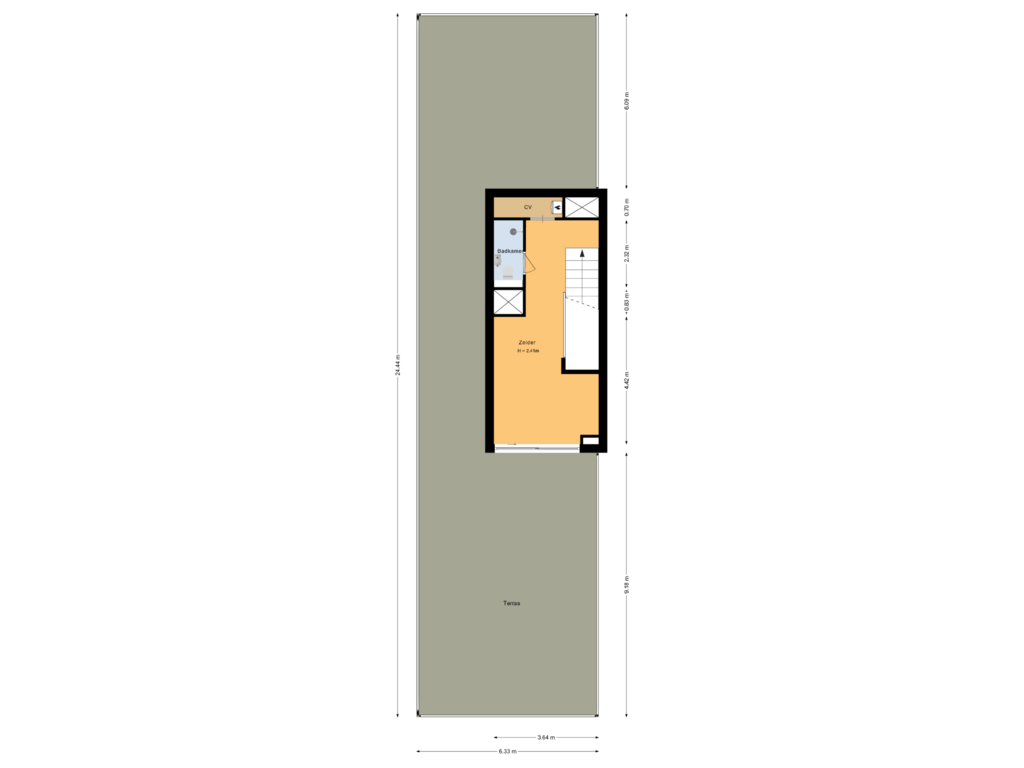 Bekijk plattegrond van Tweede verdieping van Zilverparkkade 53