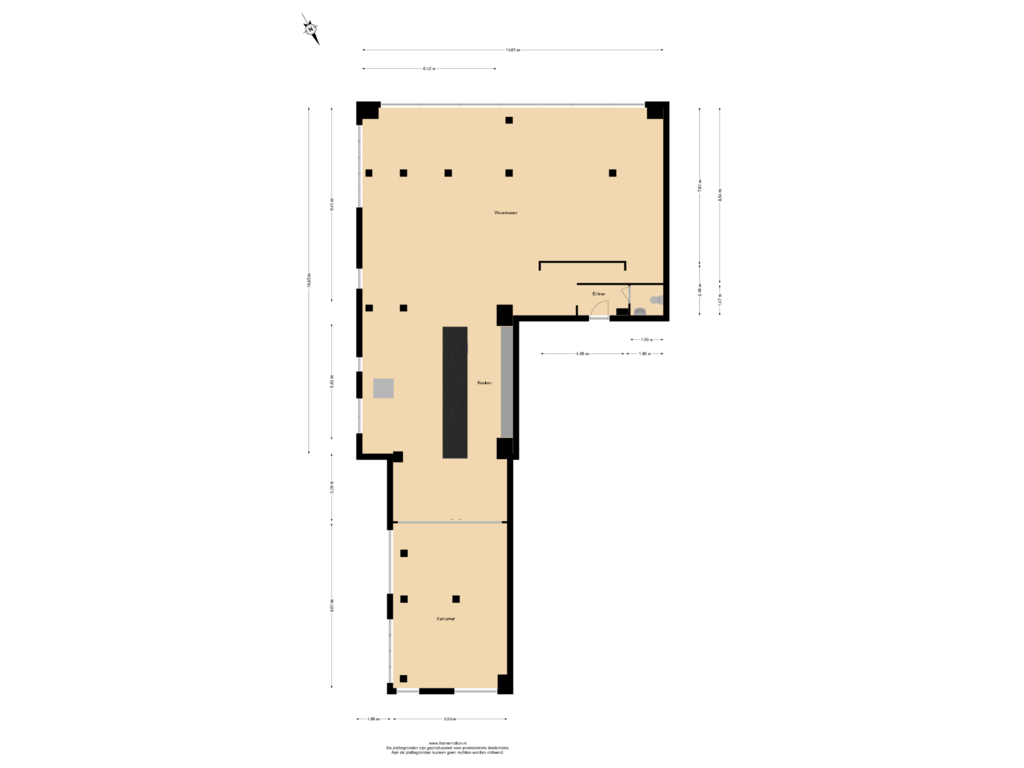 Bekijk plattegrond van Verdieping 41 van Landverhuizersplein 152