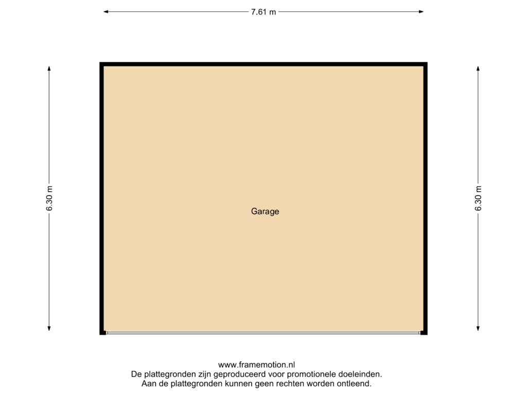 Bekijk plattegrond van Garage van Landverhuizersplein 152