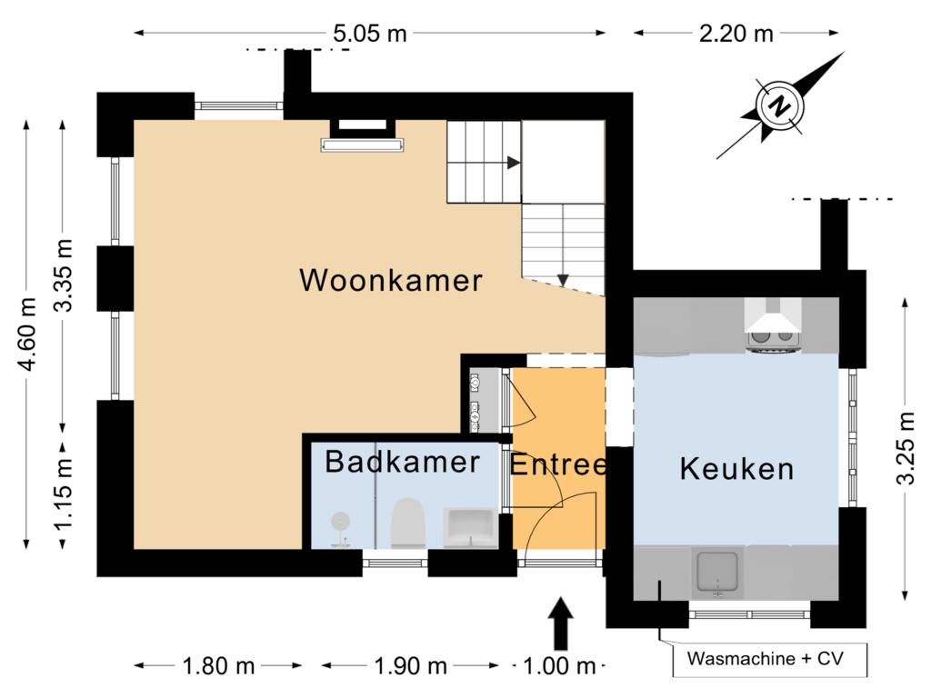 Bekijk plattegrond van Begane grond van De Oere 14