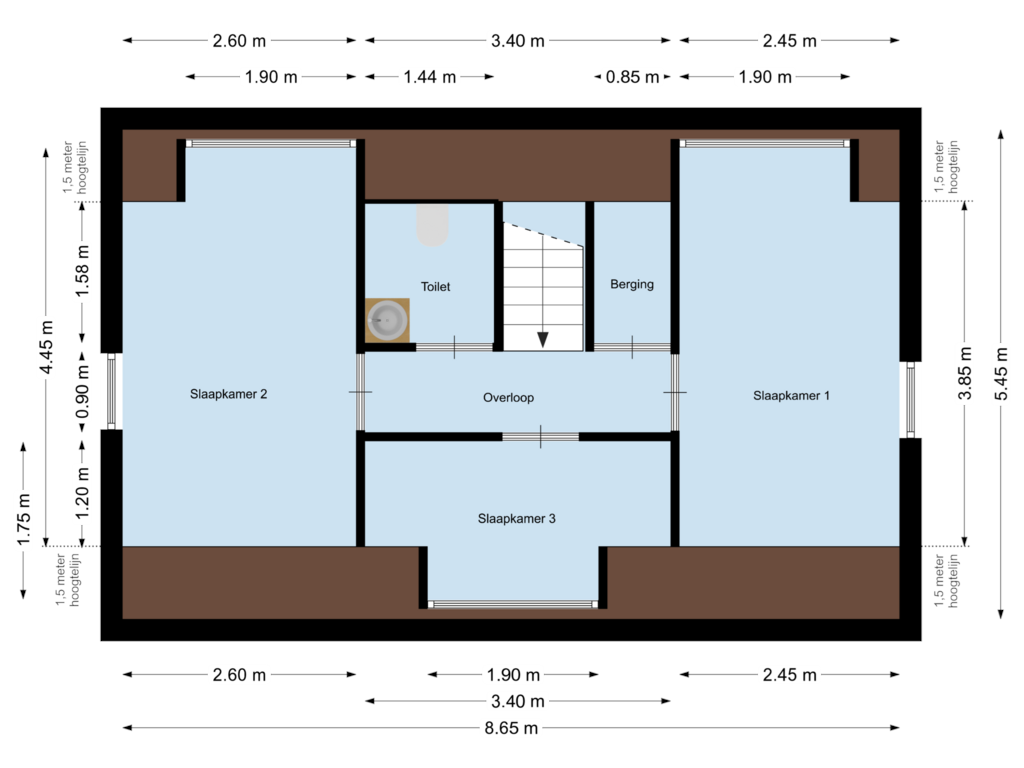 Bekijk plattegrond van Verdieping van Oudelandsestraat 43