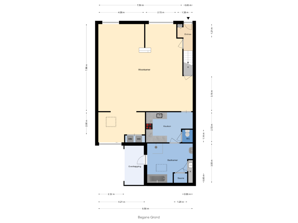 Bekijk plattegrond van Begane Grond van Middelharnissestraat 25