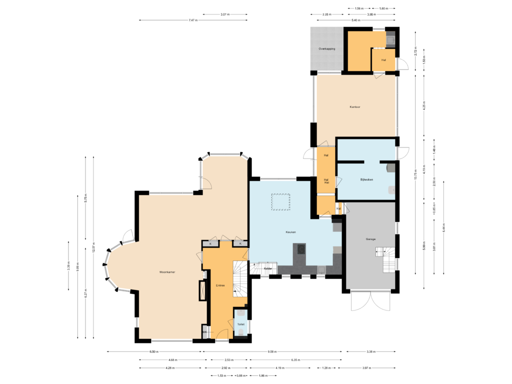 Bekijk plattegrond van Begane grond van Burgemeester Colijnstraat 106