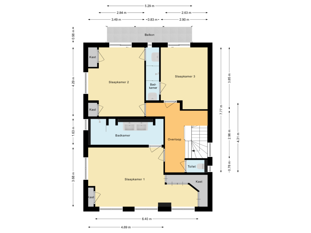 Bekijk plattegrond van Eerste verdieping van Burgemeester Colijnstraat 106