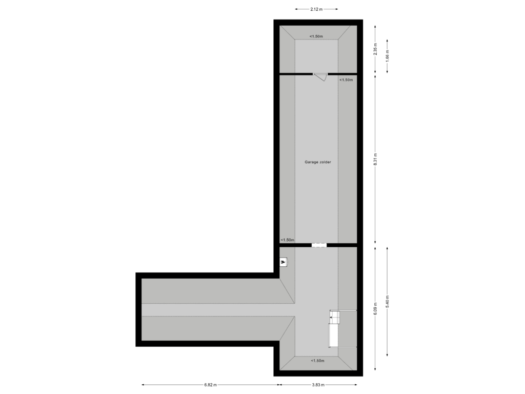 Bekijk plattegrond van Garage zolder van Burgemeester Colijnstraat 106