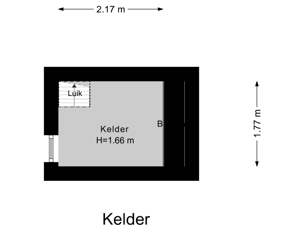 View floorplan of Kelder of Dorpsstraat 75