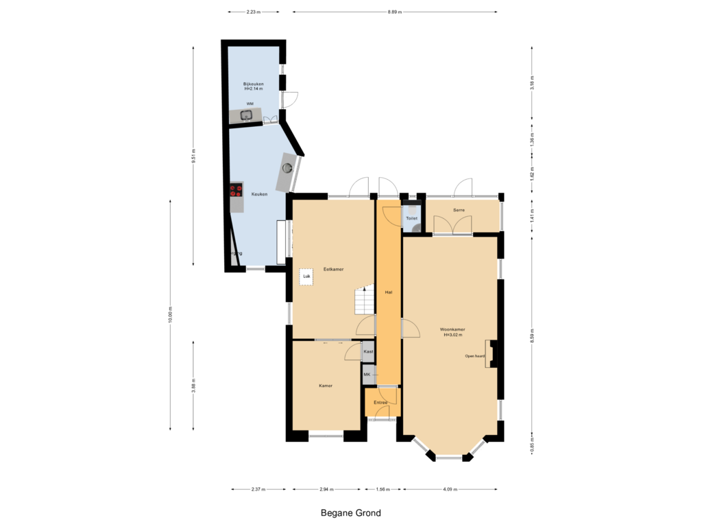 View floorplan of Begane Grond of Dorpsstraat 75