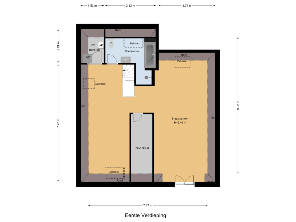 View floorplan of Eerste Verdieping of Dorpsstraat 75