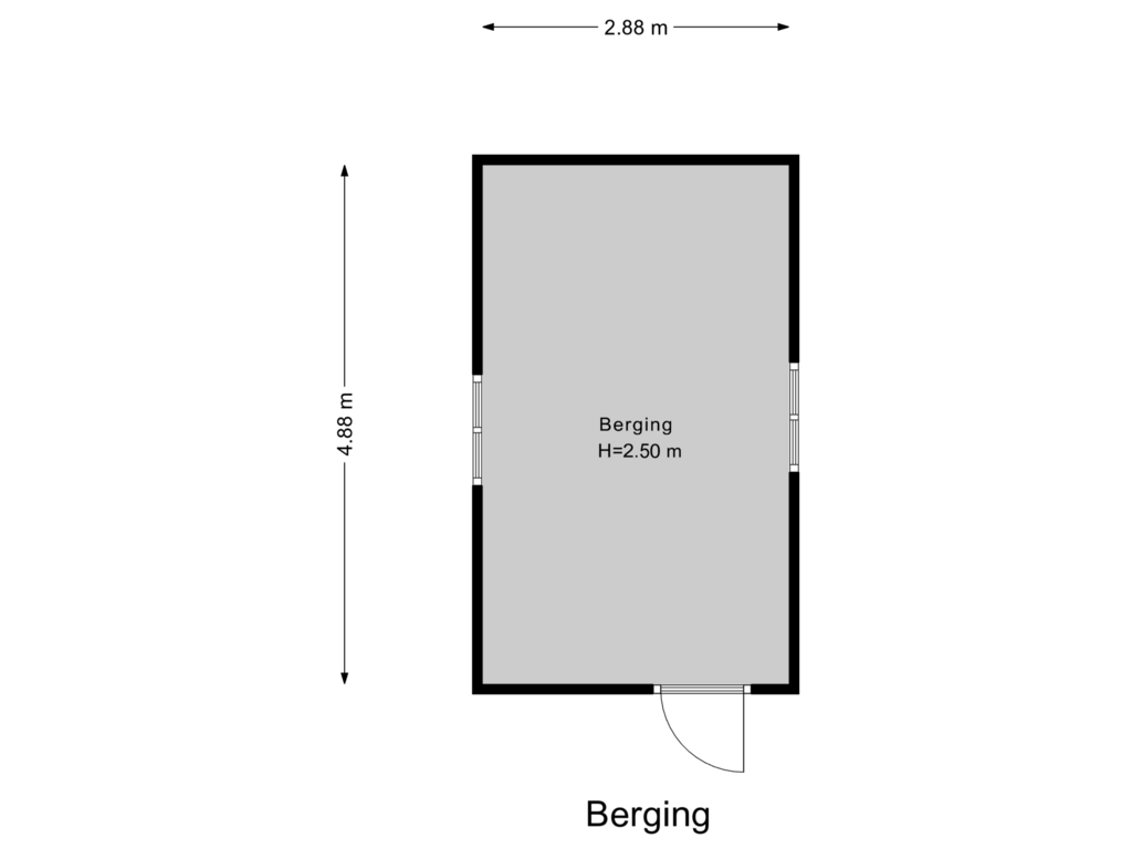 View floorplan of Berging of Dorpsstraat 75