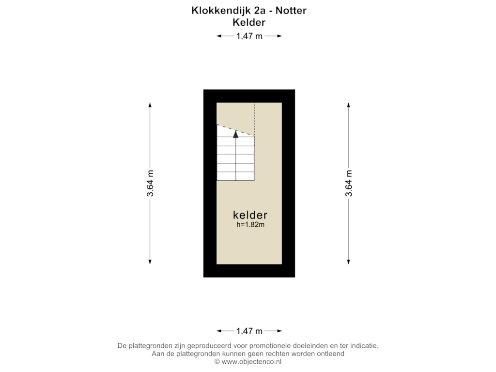 Bekijk plattegrond van KELDER van Klokkendijk 2-A