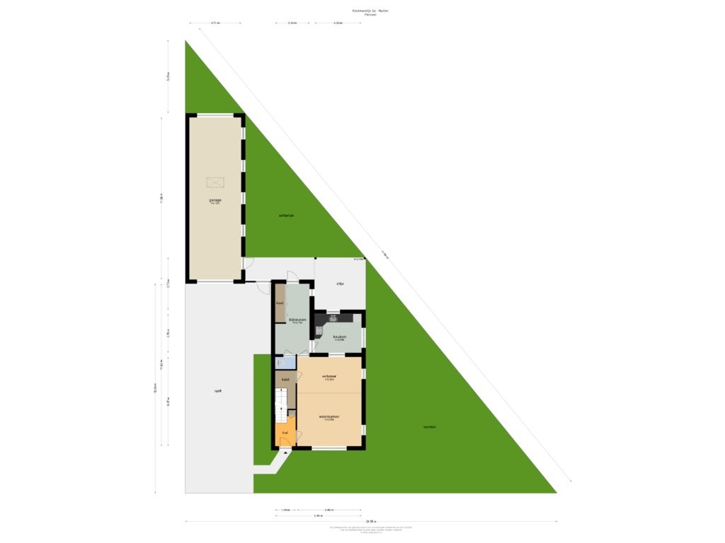 Bekijk plattegrond van PERCEEL van Klokkendijk 2-A