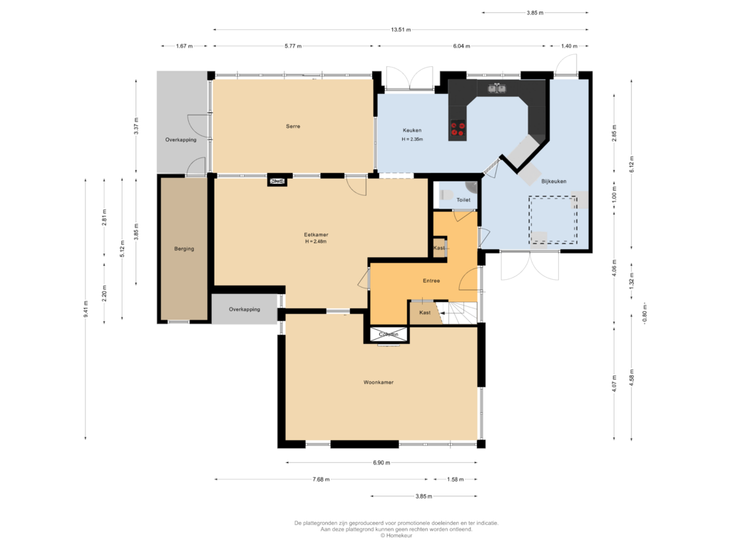 View floorplan of Begane Grond of Uilenbroekstraat 84