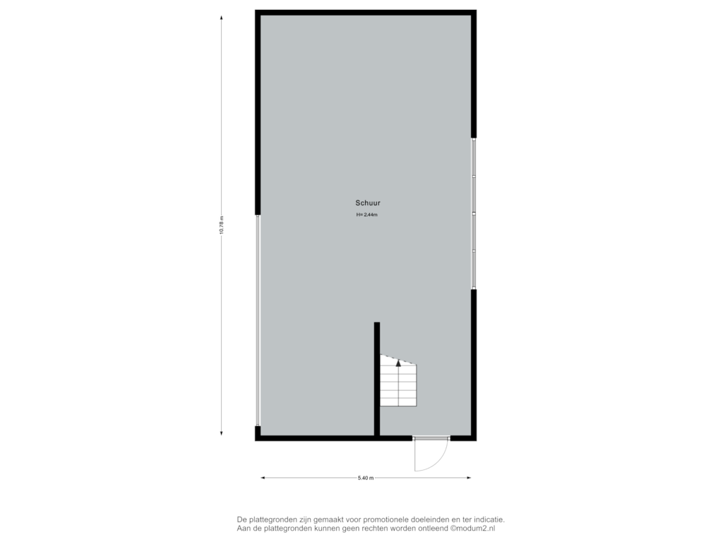 View floorplan of Schuur of Delftsestraatweg 51