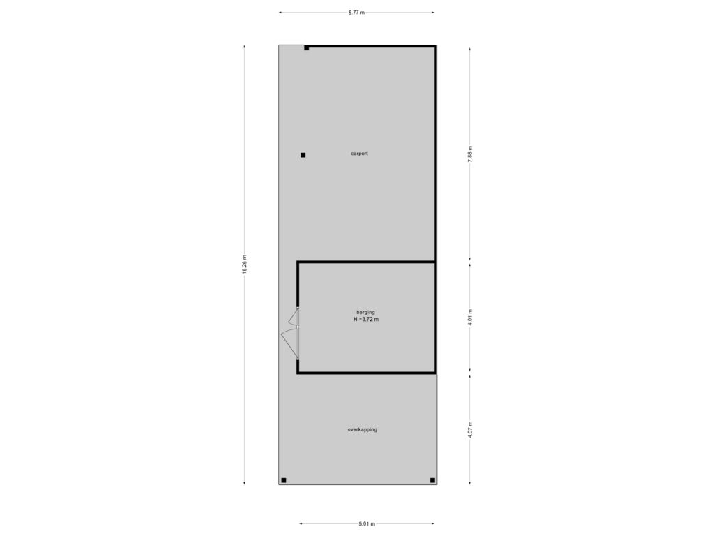 View floorplan of Berging of Kommerweg 12