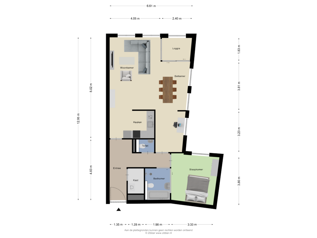 Bekijk plattegrond van Appartement van Frans Joseph van Thielpark 128