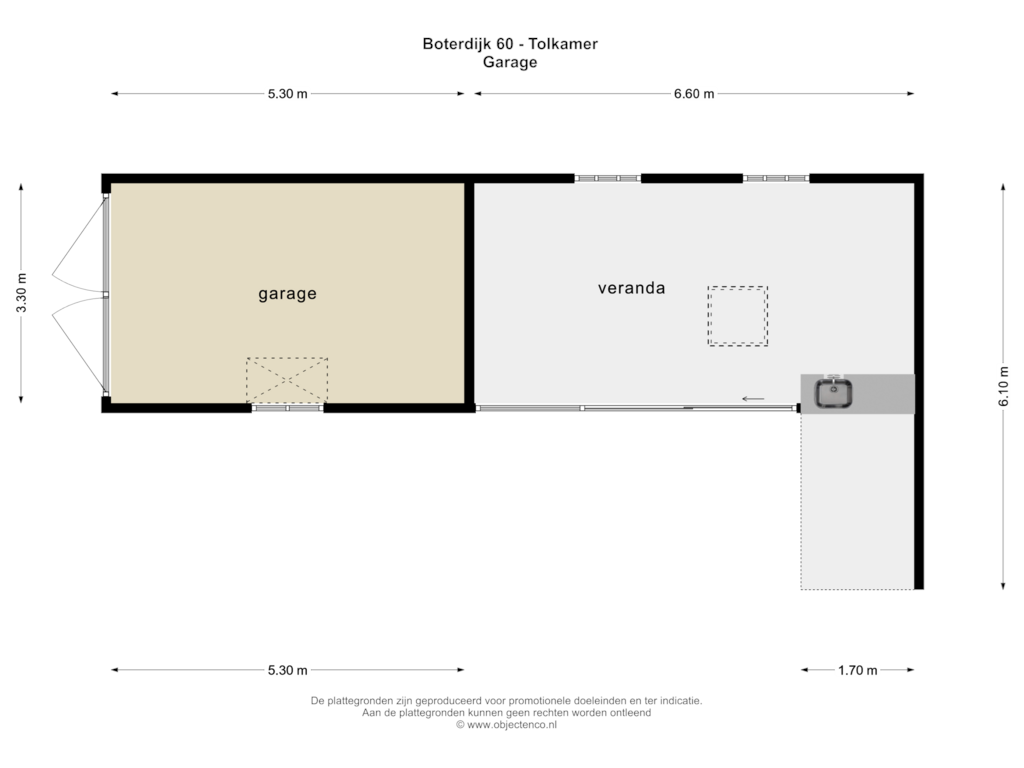 Bekijk plattegrond van GARAGE van Boterdijk 60