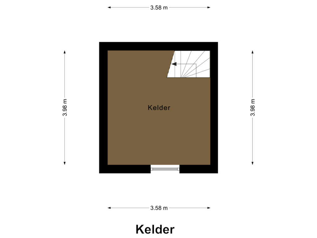 Bekijk plattegrond van Kelder van Hoebensstraat 4