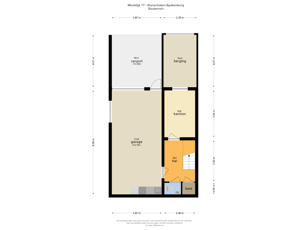 View floorplan of SOUTERRAIN of Westdijk 17