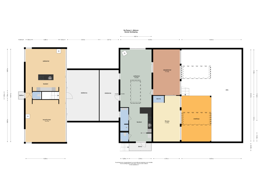 Bekijk plattegrond van Eerste Verdieping van De Parse 4