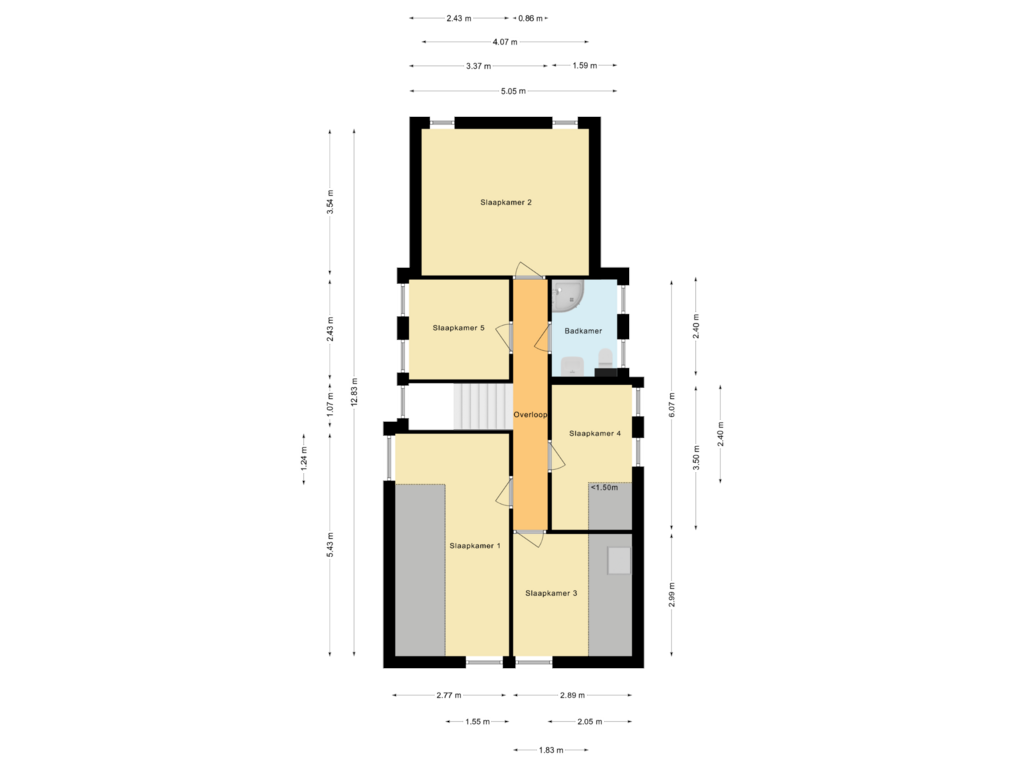 Bekijk plattegrond van Eerste verdieping van Gosem Engelsstraat 16