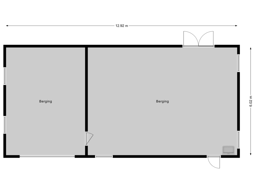 Bekijk plattegrond van Berging van Gosem Engelsstraat 16