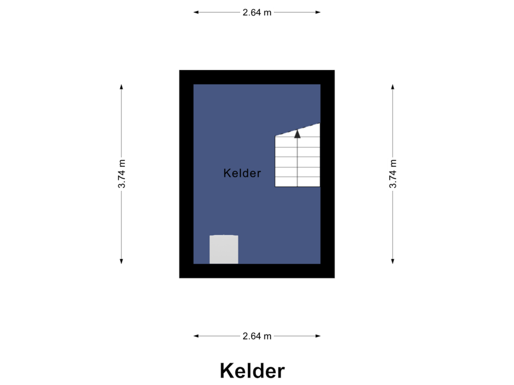 View floorplan of Kelder of Pastoor Pielsstraat 2